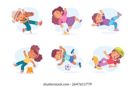 Playful Kids Actively Engaged in a Variety of Fun Activities and Exciting Sports