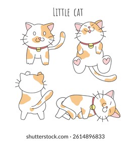 Playful Kitty Set – Hand Drawn Cat Collection