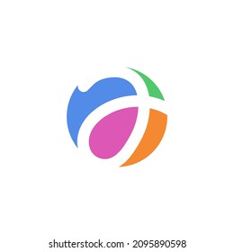 Playful letter a logo concept. Simple and colorful letter a icon vector design. 