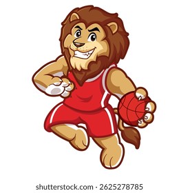 Playful Lion Joins Basketball Team
