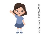 Playful Little Sister Vector Character for Engaging and Heartwarming Designs