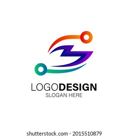 playful logo for internet and technology