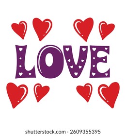 Playful Love Typography Vector Design.