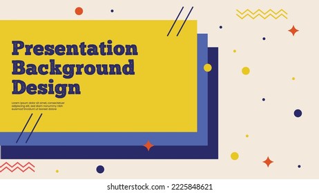 Playful memphis presentation background design. Eps 10