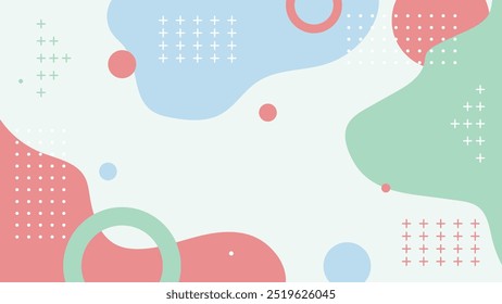 Playful memphis style colorful background