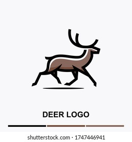playful minimalist animal deer logo design. modern icon, template vector