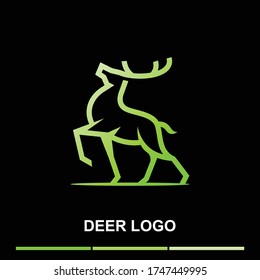 playful minimalist animal deer logo design. modern icon, template vector