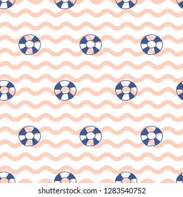 A playful, modern, and flexible pattern for brand who has cute and fun style. Repeated pattern. Happy, bright, and nautical mood.