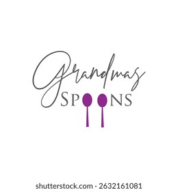 Playful and modern Spoons logo featuring stylized spoon icons and clean typography, ideal for kitchenware brands, restaurants, or food-related businesses seeking a friendly, memorable look.
