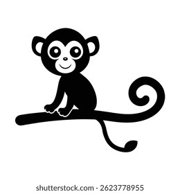 Playful Monkey Cartoon Vector Art