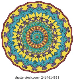 Playful Multi Color Mandala Design