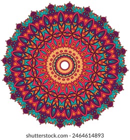 Playful Multi Color Mandala Design