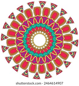Playful Multi Color Mandala Design