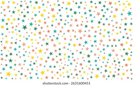 Playful Multicolor Star Pattern Background Image with Green, Pink, and Blue Stars