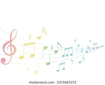 
Playful Music Gradient Vector Illustration