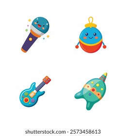 Playful Music Tools for Children - Vector Art Collection