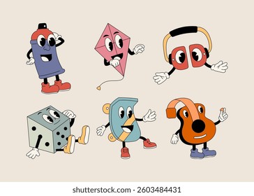 Playful Objects with Personality Featuring Fun and Expressive Cartoon Characters