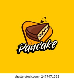Plantilla de diseño de logotipo de panqueque juguetón