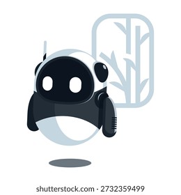 El personaje del robot Panda juguetón