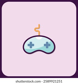 Playful Pastel Game Controller Icon Design