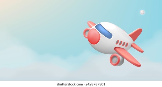 A playful, pastel-colored airplane traverses a stylized globe, dotted with location pins, symbolizing the joy of travel and discovery