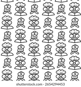 A playful pattern filled with cartoon characters displaying silly expressions. The characters sport oversized glasses, adding a whimsical touch. This design creates a vibrant atmosphere.