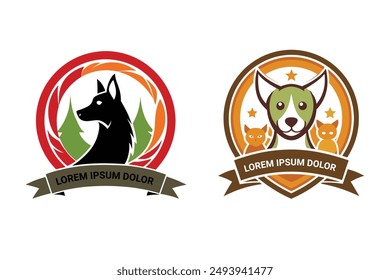 Playful Pet Company Logo: Create a fun and friendly brand image. Customizable design for pet shops.