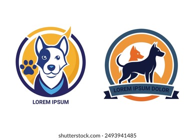 Playful Pet Company Logo: Create a fun and friendly brand image. Customizable design for pet shops.
