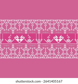 A playful pink pixel fabric pattern with a soft, retro charm — perfect for cute designs, or creative textile projects.