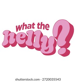 Vector de tipografía infernal de color rosa juguetón con signo de interrogación audaz y sombra para el Diseño gráfico moderno