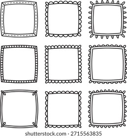 Playful Polka Dot Pattern Decorative Border Frame Vector Pack