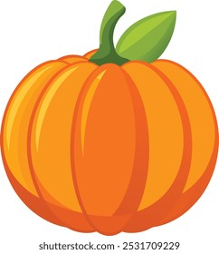 Um design vetor de Halloween de abóbora brincalhão, mostrando um jack-o'-lanterna esculpida com detalhes afiados e cores vibrantes, perfeito para projetos assustadores e festivos.