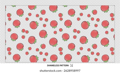 Playful Red Berry Simple Seamless Pattern Design