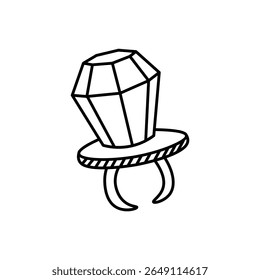 Playful ring pop candy icon, perfect for sweet treats, childhood, or party themes.