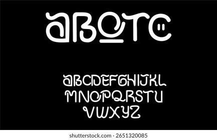 Playful rounded display font with futuristic tribal vibes, great for posters, logos, tech events, and experimental design projects.