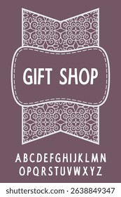 Playful rounded uppercase letters with stitched frame design. Perfect for gift shop branding, tags, crafts, or children-themed design.