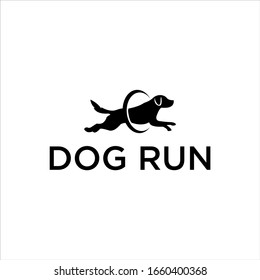 playful run dog concept logo design inspiration