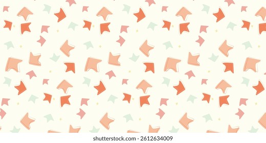 playful scatter seamless pattern with duck footprints in soft color. repeat background design for textile, wallpaper and other