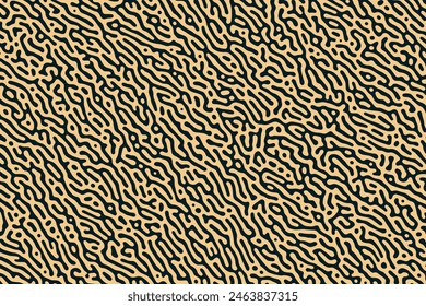 A playful, scribble-like texture of wavy and rounded lines interlocking in a maze design, offering a decorative vector background with a retro feel