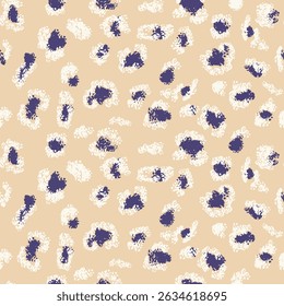 Playful seamless leopard-inspired pattern on a light beige background. Vector designs for fashion, home decor, or creative projects. A bold, colorful twist on a classic animal print