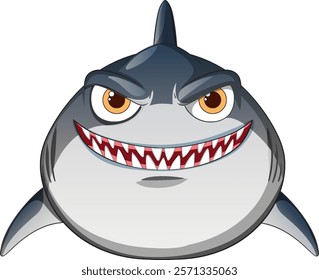 A playful shark with a mischievous grin