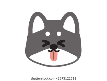 Playful Smille Shiba Inu Illustration