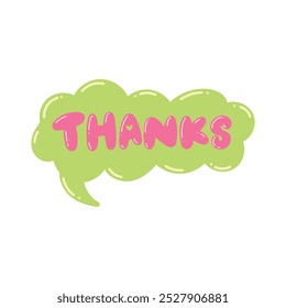 Playful Social Media Chat Bubble - Thanks