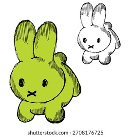 Brinquedo macio vetor ilustração. Gráfico de boneca encantadora para mercadorias das crianças, adesivos e rótulos de produtos para bebês. Design isolado.