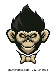 Soberano juguetón: Ilustración de un mono vector