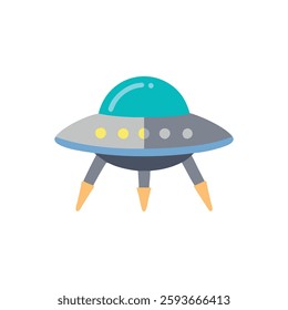 A playful spaceship icon perfect for kids' themes and educational projects.