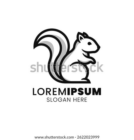 Playful Squirrel Line Art Logo: A Symbol of Agility and Charm