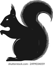 Playful squirrel scurries in park, gathering acorns for winter.