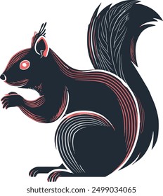 Playful squirrel scurries in park, gathering acorns for winter.