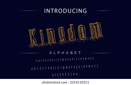 Playful style font design, childish alphabet letters and numbers vector illustration